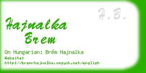 hajnalka brem business card